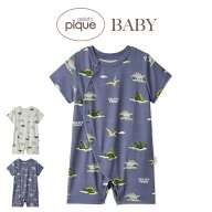 ジェラートピケ ベビー gelato pique BABY 接触冷感 スリーピングダイナソー柄ロンパース pbco262368 ジ…