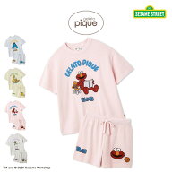 ジェラートピケ gelato pique SESAME STREET エアリーモコジャガードプルオーバー&ショートパンツセット …