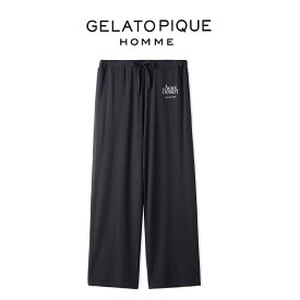 (1日24H限定ポイント10倍)GELATO PIQUE HOMME ジェラートピケ オム COOLレーヨンロゴロングパンツ pmcp242367 メンズ ボトムス 接触冷感 COOL FABRIC 部屋着 ルームウェア パジャマ なめらか お揃い ペアコーデ ギフト プレゼントにおすすめ 2024夏 セレクトショップムー