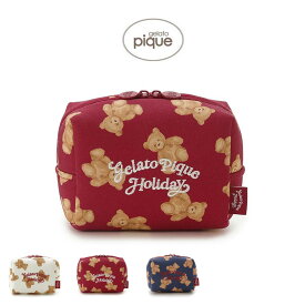 ジェラートピケ gelato pique HOLIDAY ベア総柄ポーチ pwgb255664 ジェラピケ クリスマス メイクポーチ コスメポーチ 小物入れ 化粧ポーチ レディース 2025冬 ギフト プレゼントにおすすめ セレクトショップムー