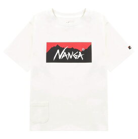 (父の日早割クーポン対象)NANGA ナンガ ECO HYBRID BOX LOGO KIDS TEE / エコハイブリッドボックスロゴキッズティー Tシャツ 子供服 トップス 半袖 アウトドア 親子 お揃いコーデ【P10】