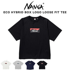 NANGA ナンガ ECO HYBRID BOX LOGO LOOSE FIT TEE(UNISEX) エコハイブリッドボックスロゴルーズフィットティー(ユニセックス) n2500-1m025z Tシャツ アウトドア ギフトにおすすめ セレクトショップムー【P10】