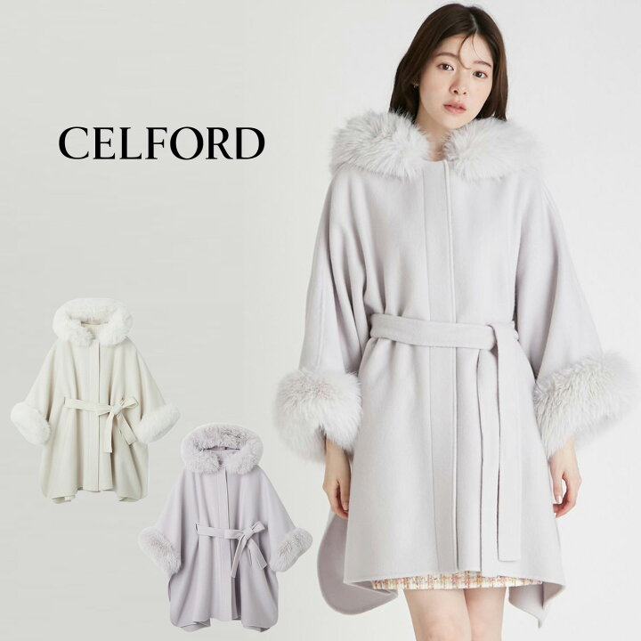 楽天市場】セルフォード CELFORD ファーポンチョコート cwfc255006 