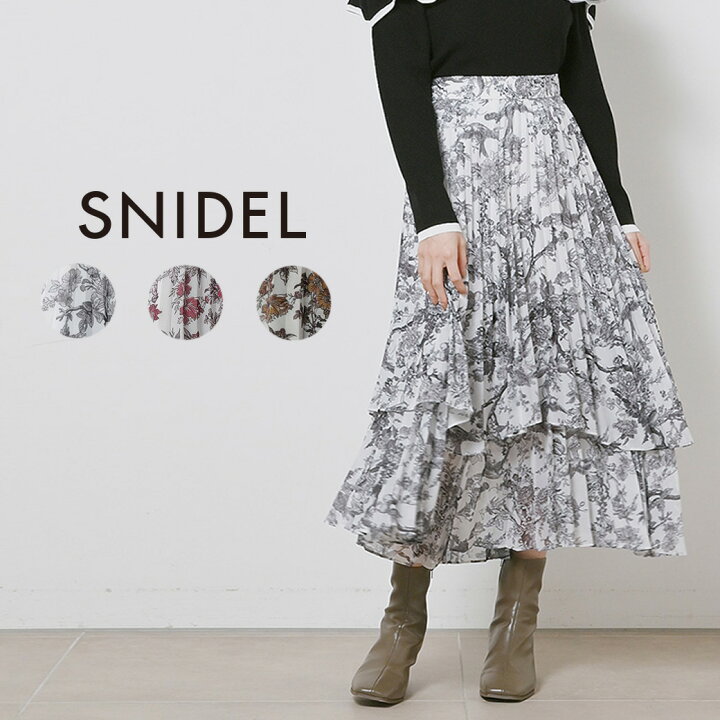 楽天市場】(SALE40%OFF) スナイデル SNIDEL プリントプリーツ  