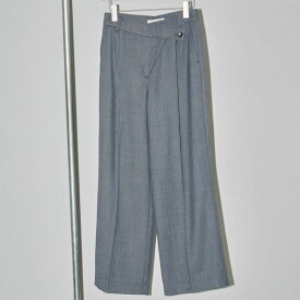 トゥデイフル TODAYFUL 2024春夏 Asymmetry Twill Trousers アシンメトリーツイルトラウザー 12410702 吉田怜香 レディース シンプル 無地 ボトムス