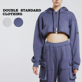 DOUBLE STANDARD CLOTHING ダブルスタンダードクロージング ESSENTIAL / クロップドジップパーカー 2508180241 レディース ダブスタ トップス ショート丈 スポーティー モード 2024春 セレクトショップムー