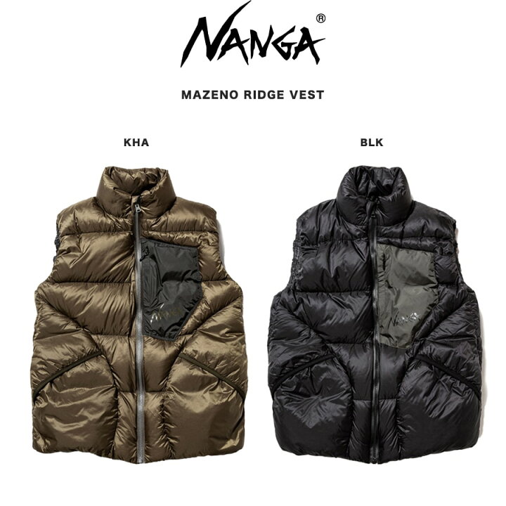 楽天市場】NANGA ナンガ MAZENO RIDGE VEST マゼノリッジベスト ダウン 