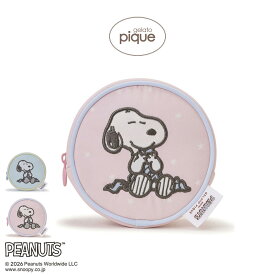 SALE20%OFF ジェラートピケ gelato pique PEANUTS 丸型ポーチ pwgb262627 ジェラピケ スヌーピー コラボ メイクポーチ コスメポーチ 小物入れ 化粧ポーチ レディース ギフト プレゼントにおすすめ
