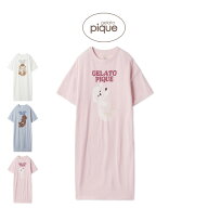ジェラートピケ gelato pique ドッグジャガードワンピース pwno261091 ジェラピケ 犬柄 ルームウェア パ…