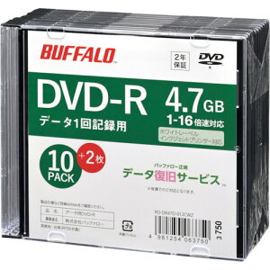 _XIɃ|Cgő10{^ obt@[ BUFFALO wfBA DVD-R PCf[^p 4.7GB @l`l 10+2 RO-DR47D-012CWZ