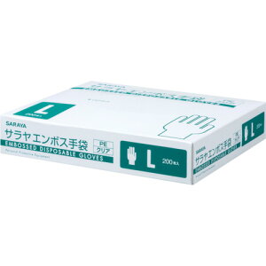 サラヤ エンボス手袋 PEクリア200枚入 L 51185