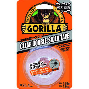 クレ KURE 強力両面テープ ゴリラ両面テープ クリア 25.4mm×1.52m×厚さ1.0mm NO1780
