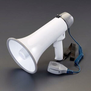 エスコ 朝日電器(ELPA) EA916X-65 20W メガホン(サイレン・アラーム音付/ショルダー型)