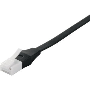 �o�b�t�@���[ BUFFALO Cat6A �c���̐܂�Ȃ�LAN�P�[�u�� �t���b�g �X�g���[�g 0.5m �u���b�N BSLS6AFU05BK