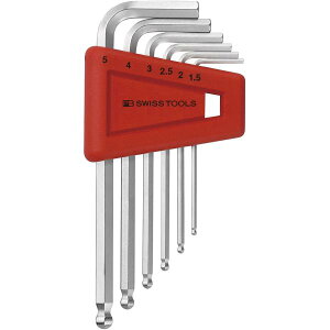 PB SWISS TOOLS 212H-5 ボール付六角棒レンチセット(パックナシ)