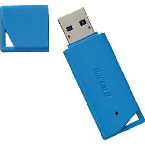 _XI}\ԒPő10{^ obt@[ BUFFALO USB3.1(Gen1)/USB3.0Ή USB[ o[f 64GB u[ RUF3-K64GB-BL