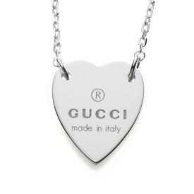 【送料無料】グッチ ネックレス GUCCI ペンダント アクセサリー メンズ 223512 J8400 8106 TRADE MARK HEARTトレードマーク ハート 刻印 モチーフ シルバー925【あす楽対応】【プレゼント】【ブランド】【セール】