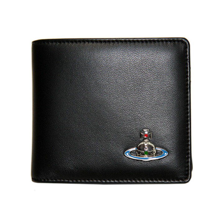 SALE】 Vivienne Westwood ヴィヴィアン 二つ折り財布 ミニ財布 黒