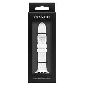 【送料無料】【ベルトのみ】COACH コーチ 替えベルト 交換バンド 14700050 Apple Watch strap 38mm 40mm 41mm 対応 アップルウォッチバンド レディース 腕時計 時計 ホワイト×シルバー ラバー【あす楽対応】【ブランド】【プレゼント】