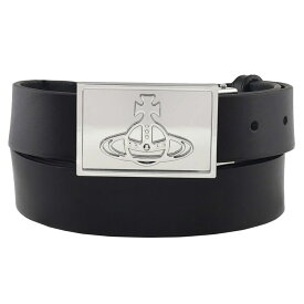 【送料無料】Vivienne Westwood ヴィヴィアン ベルト メンズ ヴィヴィアンウエストウッド BELTS LINE ORB SQUARE BUCKLE 82010047 310088 L0022 N401/ブラック×シルバー レザー 本革 ビビアン【あす楽対応】【ブランド】【プレゼント】