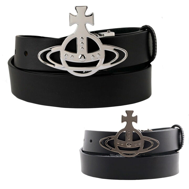 楽天市場 送料無料 22春夏新作 Vivienne Westwood ヴィヴィアン ベルト メンズ ヴィヴィアンウエストウッド Belts Line Orb Buckle N402 ブラック シルバー N407 ブラック ガンメタル ビビアン あす楽対応