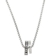 【送料無料】DIESEL ディーゼル ネックレス DX1168040 ペンダント アクセサリー ダブルリング シルバー【…