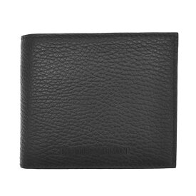 【送料無料】EMPORIO ARMANI 財布 エンポリオアルマーニ 二つ折り財布 メンズ Y4R167 Y068E 80001 BLACK ブラック レザー 本革 革 エンポリオ・アルマーニ エンポリ アルマーニ【ブランド】【プレゼント】【セール】