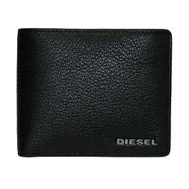 【260レビュー突破！】【送料無料】ディーゼル 財布 DIESEL 二つ折り財布 メンズ X06627 P0396 T8013 ブラック 本革 革 レザー HIRESH SMALL【ブランド】【プレゼント】【セール】