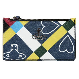 【日本未入荷モデル】【送料無料】ヴィヴィアンウエストウッド Vivienne Westwood カードケース マルチケース コインケース 小銭入れ 51110039 MINI ORB AND HEART CHECK S000C O313 マルチカラー チェック ヴィーガンレザー ビビアン【あす楽対応】