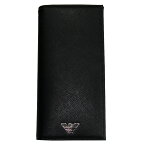 【送料無料】EMPORIO ARMANI 長財布 エンポリオアルマーニ 財布 メンズ 男性用 Y4R170 Y138E 81072 BLACK ブラック ASV ラージウォレット 再生サフィアーノレザー製 イーグルプレート付き エンポリ アルマーニ【あす楽対応】【ブランド】【プレゼント】