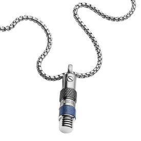 【送料無料】DIESEL ディーゼル ネックレス ペンダント DX1223040 アクセサリー ジュエリー メンズ レディース ボルト シルバー×ブルー【あす楽対応】【ブランド】【プレゼント】【セール】