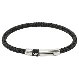 【送料無料】 EMPORIO ARMANI エンポリオアルマーニ ブレスレット ブレス アクセサリー EGS1624001 シルバー×ブラック エンポリオ・アルマーニ エンポリ アルマーニ 【あす楽対応】【プレゼント】【ブランド】