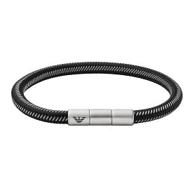 【送料無料】 EMPORIO ARMANI エンポリオアルマーニ ブレスレット ブレス バングル アクセサリー EGS2991040 ブラック×シルバー エンポリオ・アルマーニ エンポリ アルマーニ 【あす楽対応】【プレゼント】【ブランド】