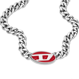 【送料無料】DIESEL ディーゼル ネックレス チェーン DX1446040 メンズ ペンダント アクセサリー ジュエリー シルバー×レッド【あす楽対応】【ブランド】【プレゼント】