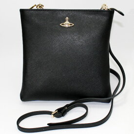 【送料無料】Vivienne Westwood ヴィヴィアン ウエストウッド スクエア ショルダーバッグ クロスボディ 斜め掛け レディース 51160005 L001N N402 SQUIRE NEW SQUARE CROSSBODY BLACK ブラック レザー 本革【ブランド】