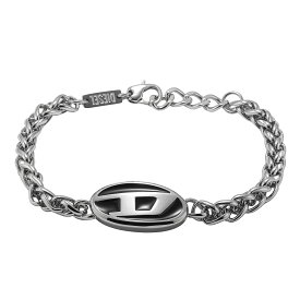 【送料無料】DIESEL ディーゼル ブレスレット DX1469040 ブレス メンズ チェーン シルバー×ブラック エナメルアクセサリー ジュエリー【ブランド】【プレゼント】【セール】