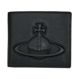 【送料無料】Vivienne Westwood ヴィヴィアンウエストウッド 財布 二つ折り財布 小銭入れあり メンズ 5115002SM L001S N401 MAN WALLET WITH COIN POCKET BLACK ブラック ビビアン【ブランド】【プレゼント】