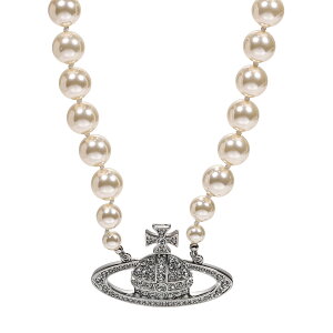 yzVivienne Westwood BBA EGXgEbh `[J[ lbNX y_g ANZT[ 63010106-02P104 ONE ROW PEARL BAS RELIEF PLATINUM CREAM CRYSTAL Vo[×N[p[ rrA