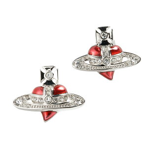 yzVivienne Westwood BBA EGXgEbh sAX p NEW DIAMANTE HEART EARRINGS PLATINUM INDIAN PINK Enamel 6201033K-02P383 Vo[×DsN fBA}e n[g ANZT[ rrA