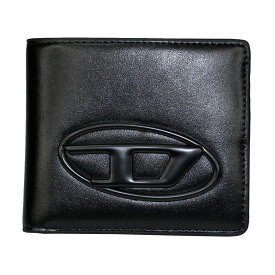 【送料無料】ディーゼル 財布 DIESEL 二つ折り財布 メンズ X10123 PR818 T8013 HOLI-D BI FOLD COIN S 3D Bi-fold wallet in leather ブラック 本革 革 レザー【ブランド】【プレゼント】【セール】