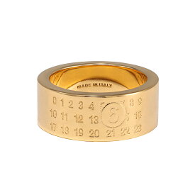 【送料無料】2025秋冬新作 MM6 Maison Margiela エムエムシックス メゾンマルジェラ 指輪 Numeric ミニマル シグネチャー リング レディース アクセサリー ジュエリー ゴールド ロゴ 刻印 SM6UQ0057 P6469 950【プレゼント】【ブランド】