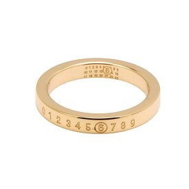 【送料無料】2025秋冬新作 MM6 Maison Margiela エムエムシックス メゾンマルジェラ 指輪 Numeric ミニマル シグネチャー リング レディース アクセサリー ジュエリー ポリッシュドゴールド ロゴ 刻印 SM6UQ0059 P6469 950【プレゼント】【ブランド】