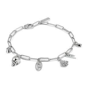 yzDIESEL fB[[ uXbg `[uXbg DX1604040 Stainless Steel Charm BraceletI[oD uX ANZT[ WG[ Y fB[X I[oD DS XJ o 