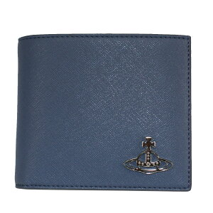 yz2025H~V Vivienne Westwood BBAEGXgEbh z ܂z Kꂠ Y 5115002QM S0021 K406 MAN WALLET WITH COIN POCKET SAFFIANO PLAIN DENIM BLUE u[ rrAyu