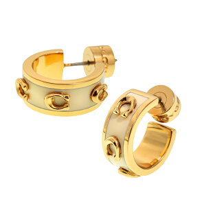 yzCOACH R[` sAX p fB[X 448375 GLD 100 448375GLD100 ENAMEL PEGGED C HOOP S[h×ItzCg ANZT[ WG[yuhzyv[gz