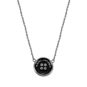 �y���������zMARC JACOBS �}�[�N�W�F�C�R�u�X �l�b�N���X ���f�B�[�X 2R4JNC001J38-047 BUTTON PENDANT NECKLACE �V���o�[×�u���b�N �G�i���� �{�^�����`�[�t �y���_���g �W���G���[ �A�N�Z�T���[ �A�N�Z�y
