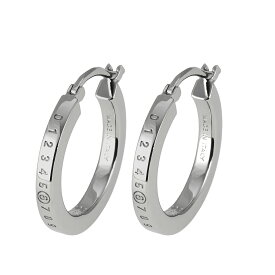 【送料無料】2026春夏新作 MM6 エムエム6 Maison Margiela エムエムシックス メゾンマルジェラ ナンバリング フープピアス 両耳用 SM7VG0101 SV0310 951 シルバー レディース アクセサリー ジュエリー【ブランド】【プレゼント】