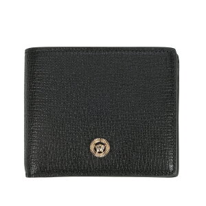 �y���������z2026�t�ĐV�� VERSACE ���F���T�[�`�F ���z ��܂���z ���h�D�[�T �r�M�[ ���U�[ �E�H���b�g �����Y DPU6737 1A10544 1B00V WALLET W/COIN GOAT LEATHER �u���b�N×�S�[���h �v �{�v ���F���T�[
