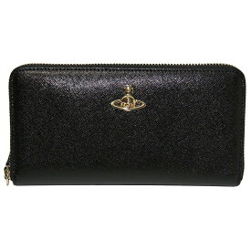 【送料無料】Vivienne Westwood ヴィヴィアン ウエストウッド 財布 長財布 5106005BW S0021 N402 CLASSIC ZIP ROUND WALLET BLACK 3D ORB SAFFIANO PLAIN ブラック ヴィーガンレザー ラウンドファスナー ビビアン【ブランド】【プレゼント】