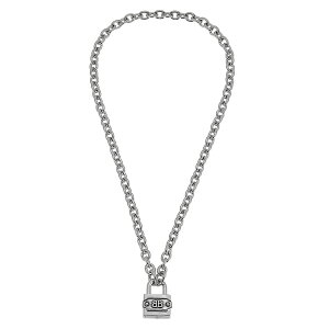 �y���������z2026�t�ĐV�� BALENCIAGA �o�����V�A�K �l�b�N���X �����Y ���f�B�[�X ���j�Z�b�N�X 861381 TZ46S 1876 BB PADLOCK NECK �p�h���b�N�l�b�N���X �A���e�B�[�N�V���o�[ �y���_���g �A�N�Z�T���[